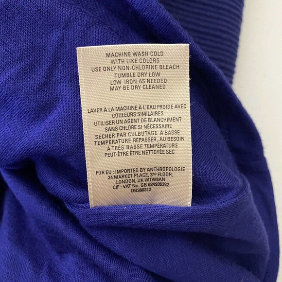 Anthropologie Maeve NWT Blue Ottoman Cocktail Dress Size Petite Small. - Picture 11 of 15